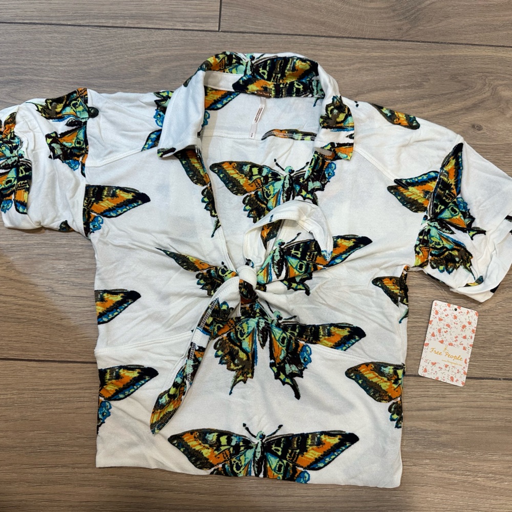 Free People Butterfly Print top - Picture 2 of 5
